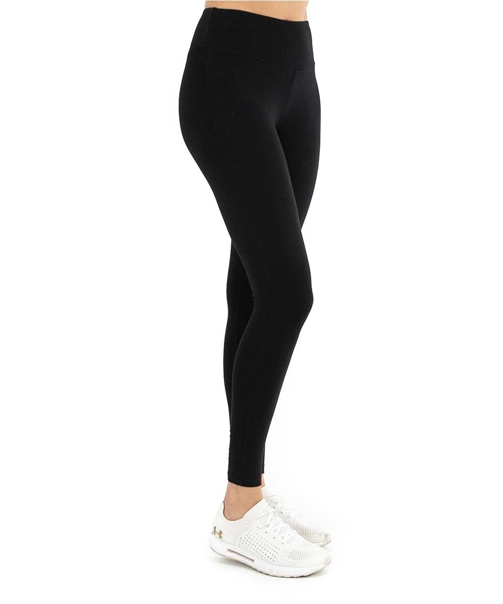 Teez-Her Black Tummy-Control Everyday Essential Crop Leggings Women's S NWT